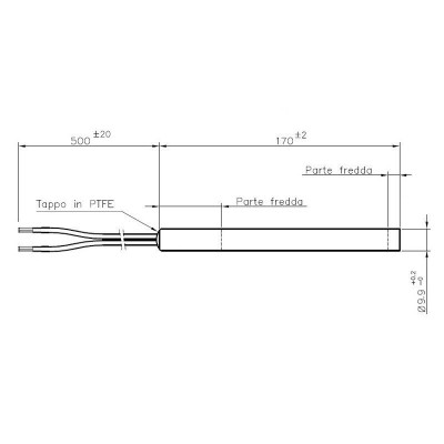 Pellettiuunien sytytin pellettitakkoihin MCZ, Palazzetti, Thermorossi, Edilkamin, Nordica Extraflame, Eva Calor, Klover ja muut, kokonaispituus 170mm, 300W - Pellettitakan Sytyttimet