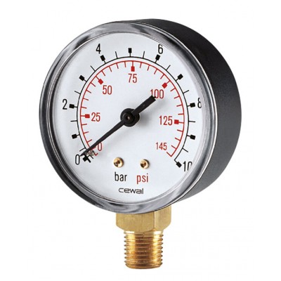 Radial manometer Cewal, Bottom connection - Tuotevertailu
