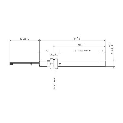 Pellettiuunien sytytin pellettitakkoihin Ecoteck, Ravelli ym, kokonaispituus 114mm, 250W - Tuotevertailu
