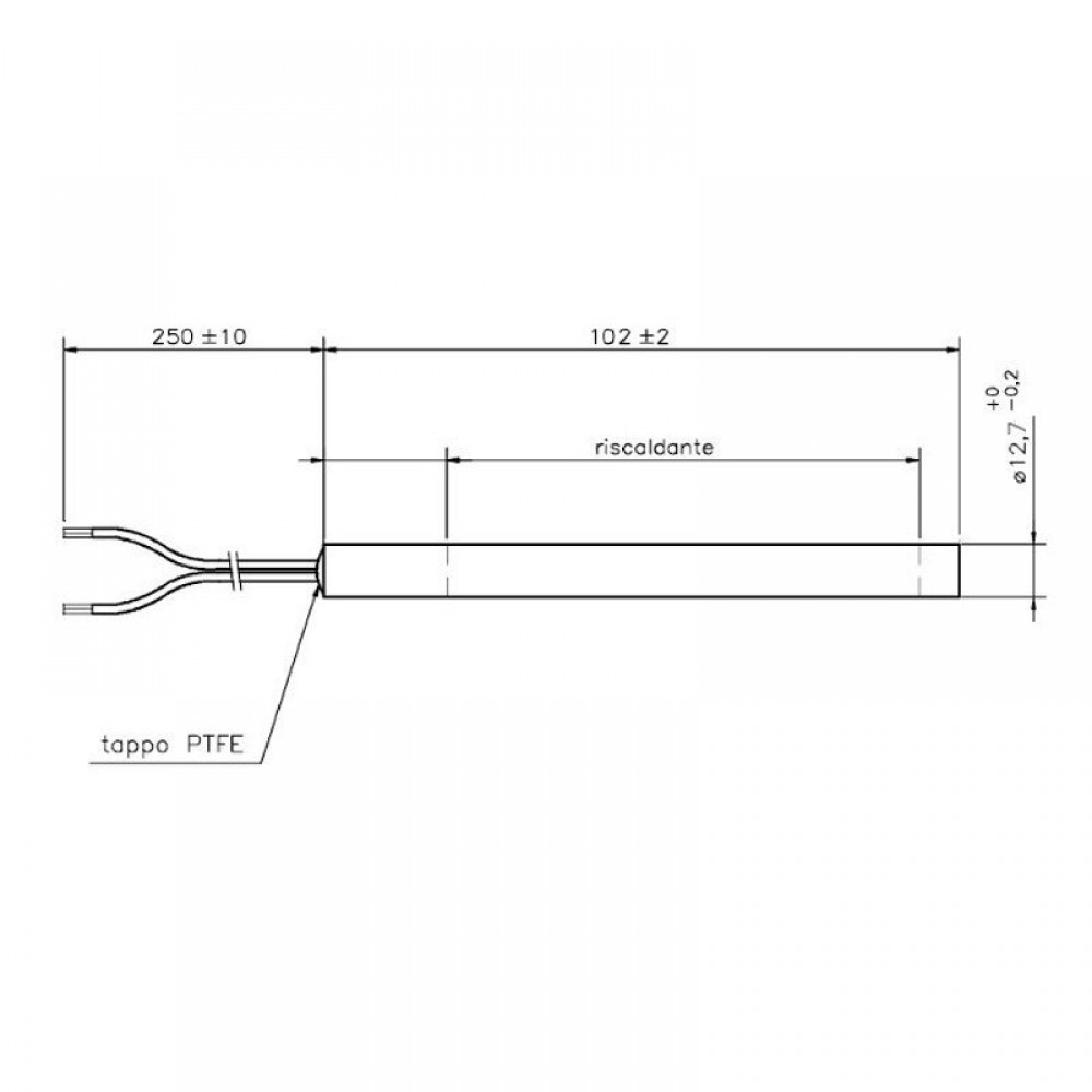 Pellettiuunien sytytin Arce, Cadel, Eurofiamma, Eurosteack ym, kokonaispituus 101mm, 300W | Pellettitakan Sytyttimet | Pellettitakan varaosat |