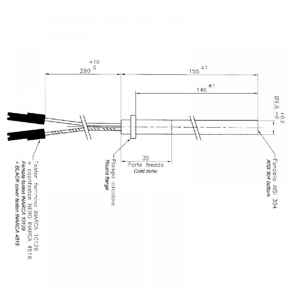 Pellettiuunien sytytin Ecoforest ym, kokonaispituus 155mm, 250W | Pellettitakan Sytyttimet | Pellettitakan varaosat |