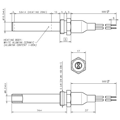 Keraaminen pellettiuunien sytytin Eco Spar, BURNiT, Warmflow, Adler, AMG, Ecoteck ja muut, kokonaispituus 88mm, 250W - Tuotevertailu