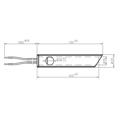 Pellettipolttimen sytytin Ferroli, Anselmo Cola ym., kokonaispituus 120mm, 350W - Pellettipolttimien osat