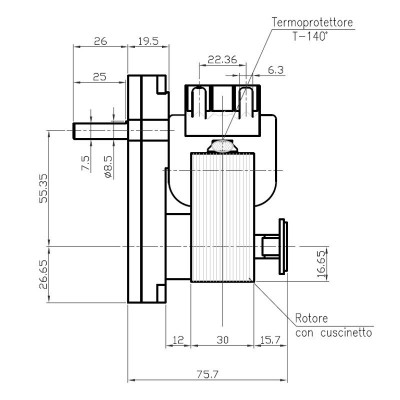 Vaihdemoottori Kenta K9115005, 1,5 rpm pellettiuuni Deville ja muut - Pellettitakan Vaihdemoottorit