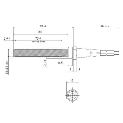 Keraaminen pellettiuunien sytytin La Nordica, Ecoteck, Karmek One, Ravelli ym., kokonaispituus 94mm, 300W - Tuotevertailu