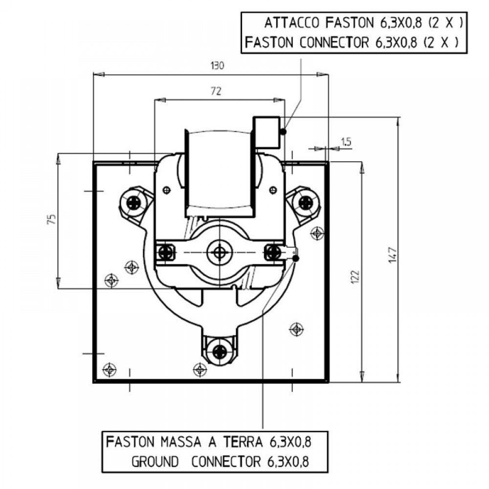 Tangentiaalinen puhallin Ø80 mm, Virtaus 305 m³/h | Tuulettimet ja puhaltimet | Pellettitakkaan osat |