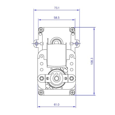 Holkkiakselivaihdemoottori Mellor KB1004, 5RPM pellettitamiina Karmek One, Eurostek ym. - Pellettitakan Vaihdemoottorit