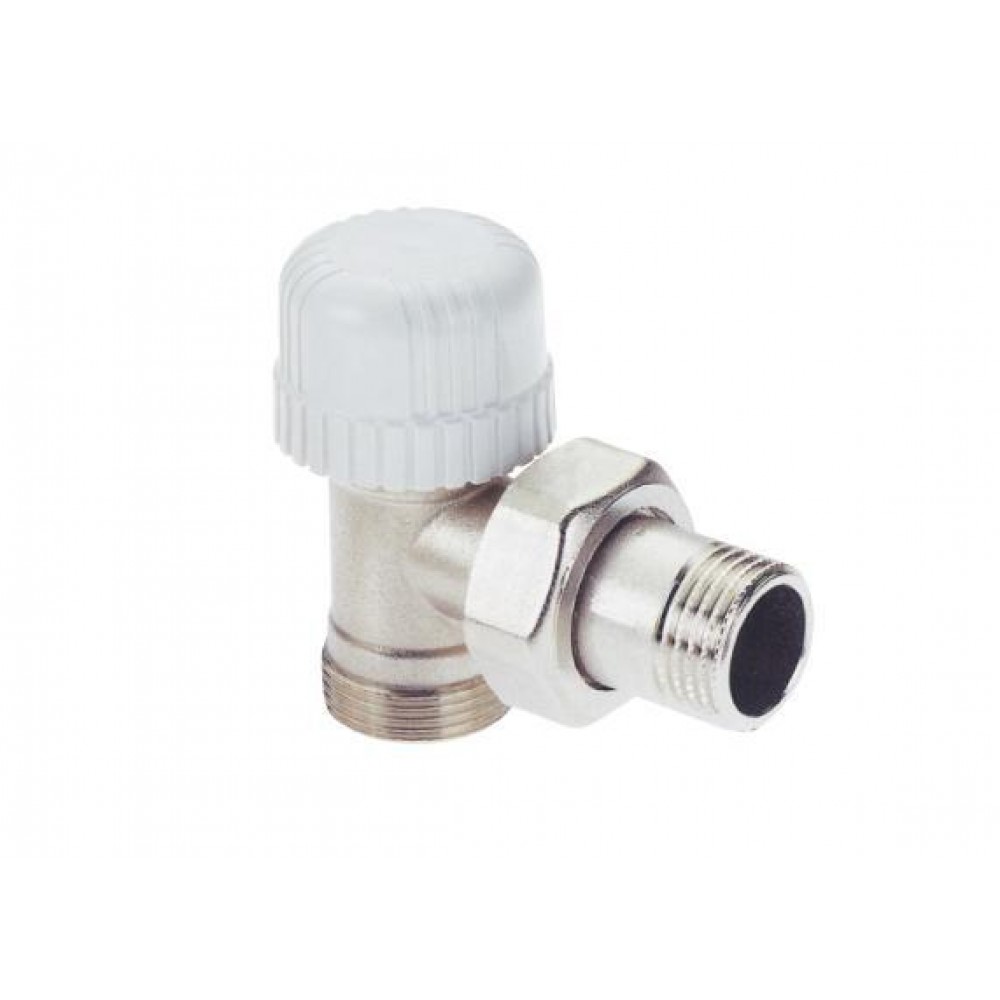 Patteriventtiili kulmaliitin ICMA 770 termostaattipäälle (M28x1.5), sovittimelle ICMA 90/100 (M24x1.5) | Asennus | Patterit |