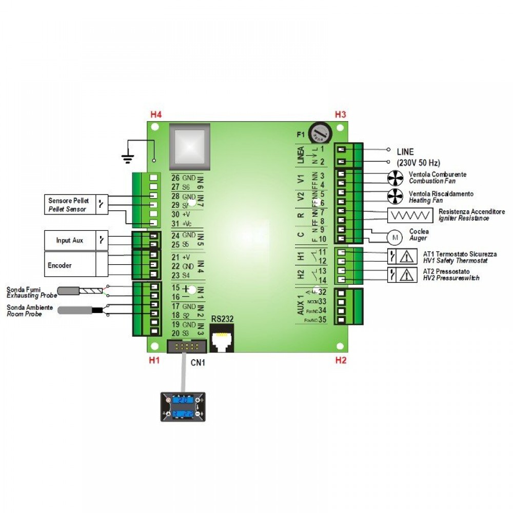 Мemolevy TIemme SY100_ARIA pellettitamiinoihin Clam, Moretti Design ym. | Elektroniikka | Pellettitakkaan osat |