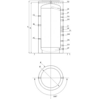 Buffer Tank Sunsystem, Model P 1000, Capacity 1000L Vessel - Tuotevertailu