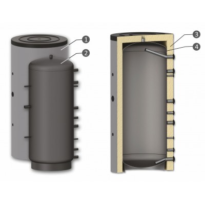 Buffer Tank Sunsystem, Model P 2000, Capacity 2000L, Industrial Vessel - Tuotevertailu