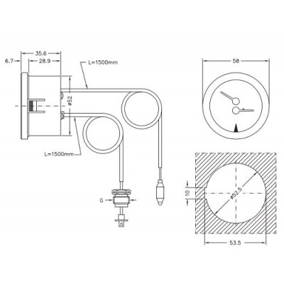 Capillary thermomanometer Cewal, Thermoplastic case - Tuotevertailu