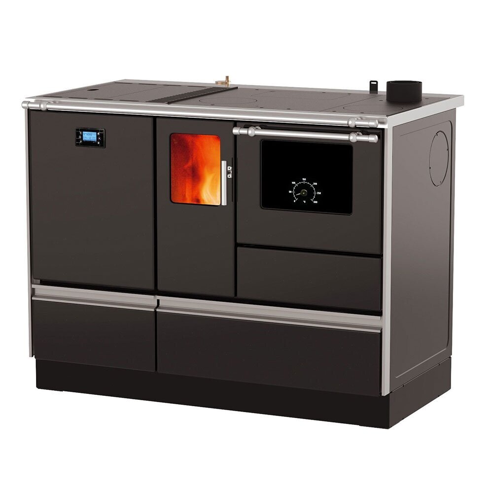 Vesikiertoinen pellettihella Alfa Plam Alfa Term 20 Pellet Antrasiitti, 20kW | Pellettihellat | Pelleti |
