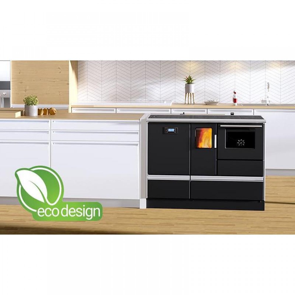 Vesikiertoinen pellettihella Alfa Plam Alfa Term 20 Pellet Antrasiitti, 20kW | Pellettihellat | Pelleti |