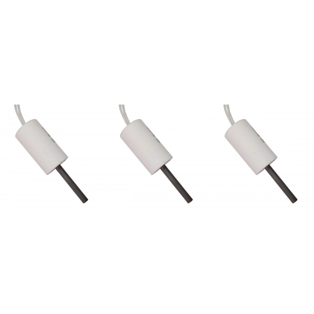 Pellettiuunien sytytin pellettitakkoihin ComfortBilt, Edilkamin ja muut, kokonaispituus 66mm, 90 - 100W - 24 V AC - x3