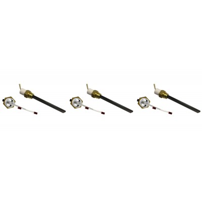 Pellettiuunien sytytin pellettitakkoihin Eco Spar, BURNiT, ComfortBilt ja muut, kokonaispituus 123mm, 120W - 24V - x3 - Pellettitakan Sytyttimet