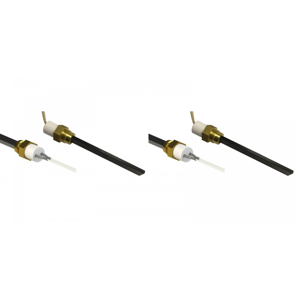 Pellettiuunien sytytin pellettitakkoihin Eco Spar, BURNiT, Adler, AMG, Ecoteck ja muut, kokonaispituus 126mm, 120W - 24V - x2 | Pellettitakan Sytyttimet | Pellettitakan varaosat |