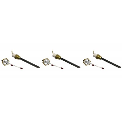 Pellettiuunien sytytin mustalla kvartsikristallilla pellettitakkoihin Ferroli, Eco Spar, BURNiT ja muut, kokonaispituus 123mm, 300W - x3 - Tuotevertailu