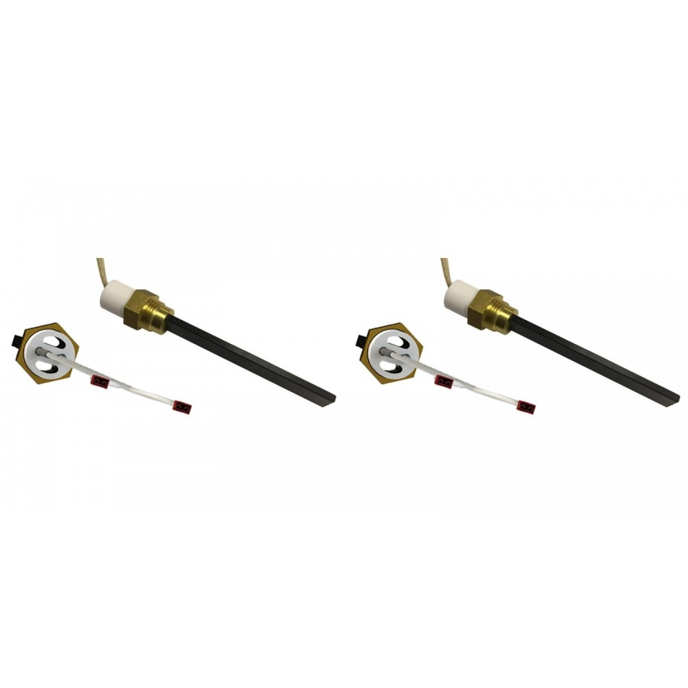 Pellettiuunien sytytin mustalla kvartsikristallilla pellettitakkoihin Eco Spar, BURNiT, Whitfield, Lennox ja muut, kokonaispituus 123mm, 400W - x2