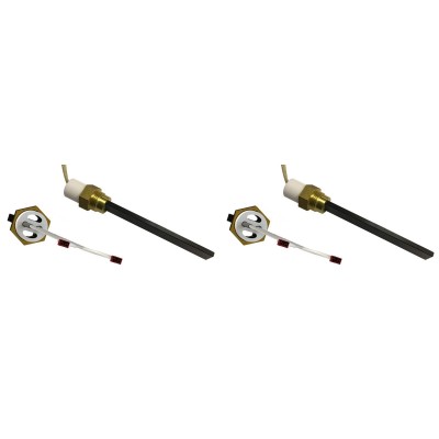 Pellettiuunien sytytin mustalla kvartsikristallilla pellettitakkoihin Eco Spar, BURNiT, Whitfield, Lennox ja muut, kokonaispituus 123mm, 400W - x2 - Tuotevertailu