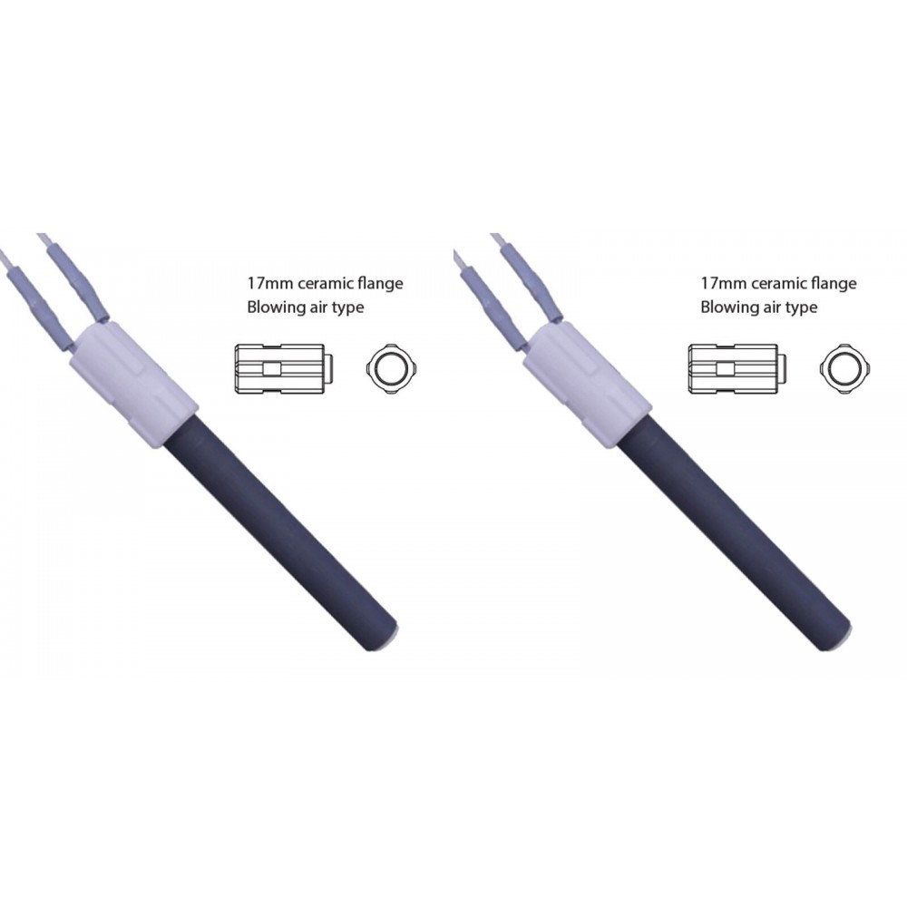 Keraaminen pellettiuunien sytytin BURNiT, Palazzetti ym, kokonaispituus 113mm, 260W - x2 | Pellettitakan Sytyttimet | Pellettitakan varaosat |