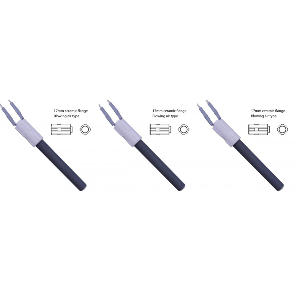 Keraaminen pellettiuunien sytytin BURNiT, Palazzetti ym, kokonaispituus 113mm, 260W - x3 | Pellettitakan Sytyttimet | Pellettitakan varaosat |